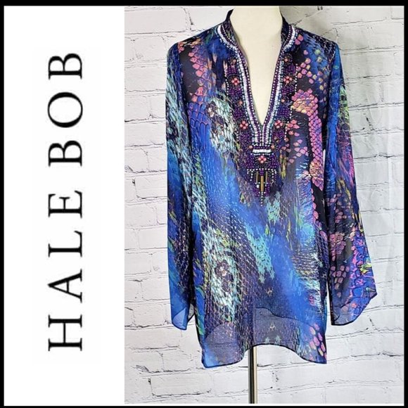 Hale Bob Other - HALE BOB CABANA Beaded VNeck Caftan Coverup M
